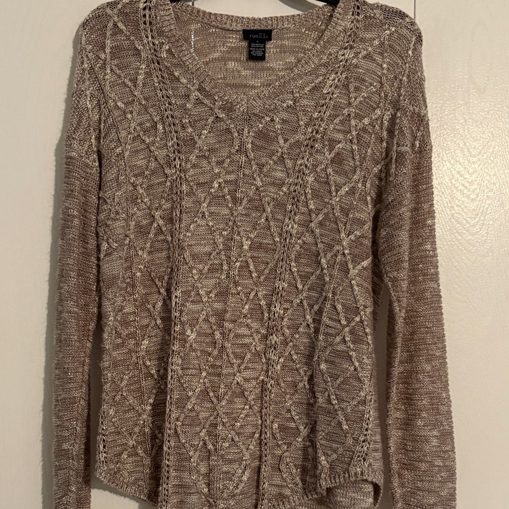 Rue21 Tan Knit Sweater